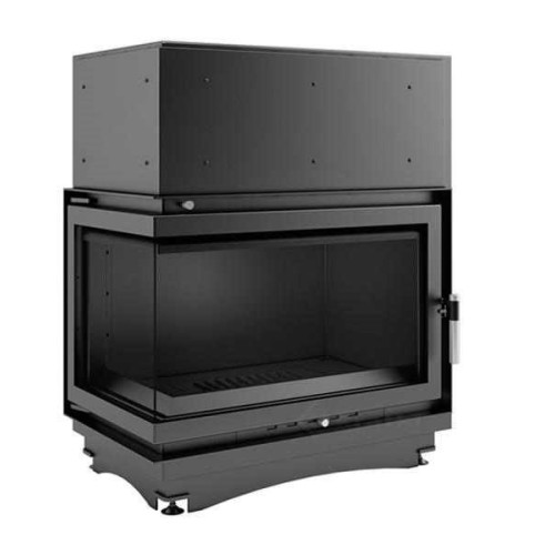 Угловая левая дровяная топка Kratki Oliwia PW/BL/22/BS/W(угловое стекло слева) 