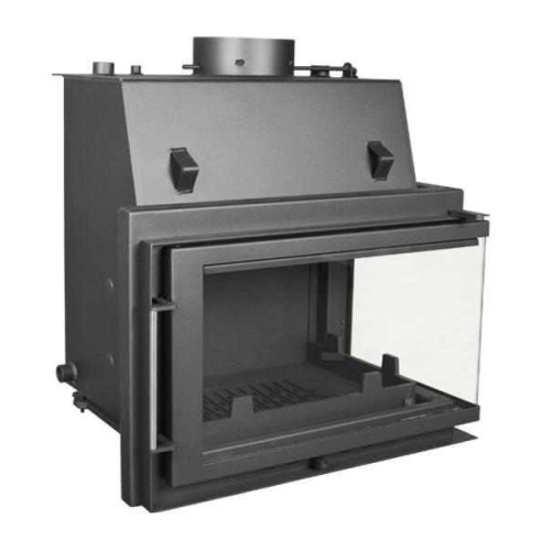 Угловая правая дровяная топка Kratki Oliwia PW/BP/17/BS/W(угловое стекло справа) 