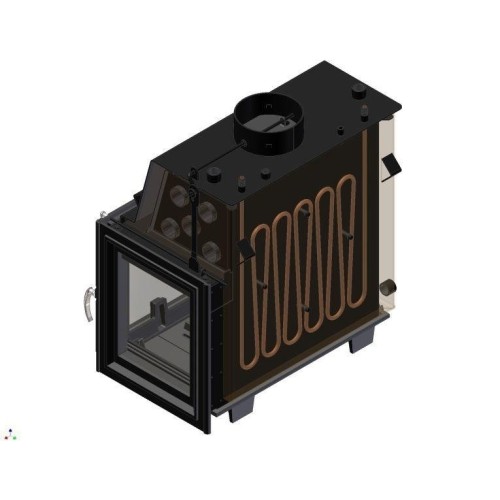 Угловая правая дровяная топка Kratki Oliwia/PW/BP/22/W(стекло справа) 