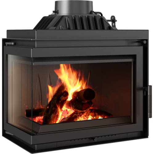 Угловая левая дровяная топка Kratki SIMPLE/M/S/L/BS (угловое стекло слева) 