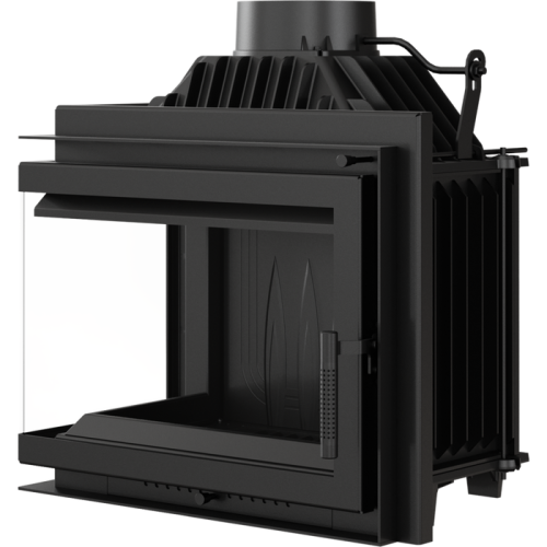 Угловая левая дровяная топка Kratki SIMPLE/M/S/L/BS (угловое стекло слева) 