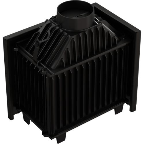 Угловая левая дровяная топка Kratki SIMPLE/M/S/L/BS (угловое стекло слева) 