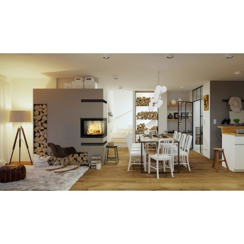 Угловая левая дровяная топка Kratki VNL/480/480 