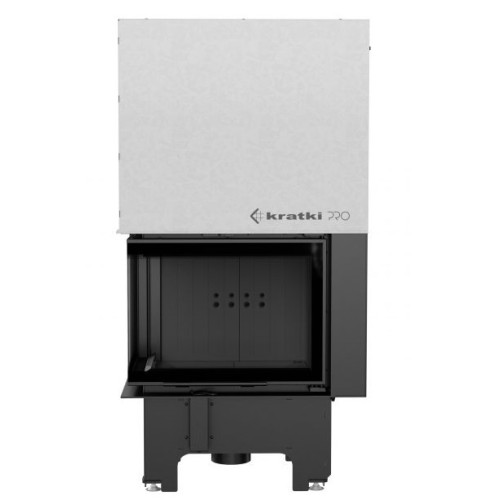 Угловая левая дровяная топка Kratki VNL/810/410 черная футеровка 