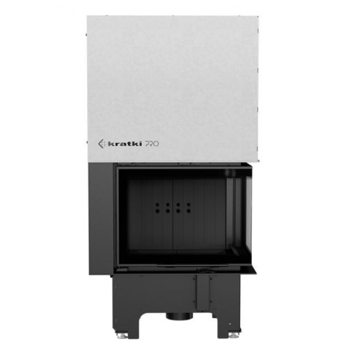 Угловая правая дровяная топка Kratki VNP/700/480 черная футеровка 