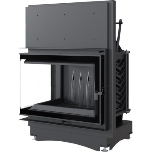 Угловая левая дровяная топка Kratki ZUZIA/ECO/L/BS/DECO 