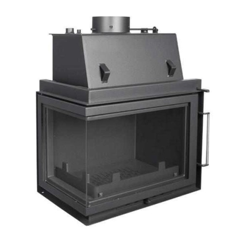 Угловая левая дровяная топка Kratki ZUZIA PW/BL/15/BS/W(угловое стекло слева) 