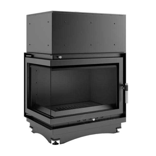 Угловая левая дровяная топка Kratki ZUZIA PW/BL/19/BS/W(угловое стекло слева) 