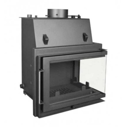 Угловая правая дровяная топка Kratki ZUZIA PW/BP/15/BS/W(угловое стекло справа) 