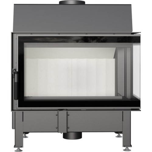 Угловая правая дровяная топка Kratki Zibi/P/BS/DECO (угловое стекло справа) 