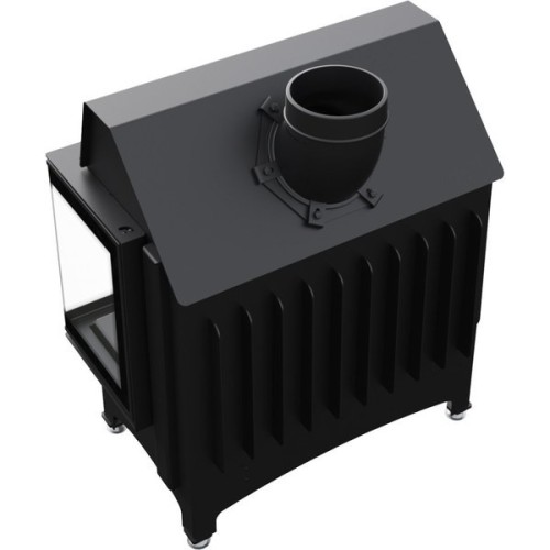 Угловая правая дровяная топка Kratki Zibi/P/BS/DECO (угловое стекло справа) 