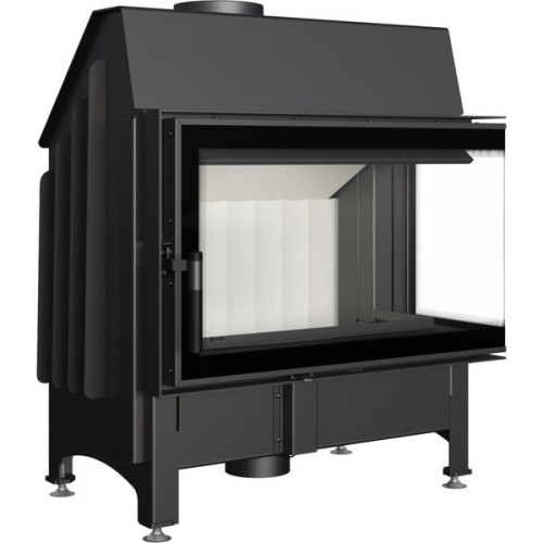 Угловая правая дровяная топка Kratki Zibi/P/BS/DECO (угловое стекло справа) 