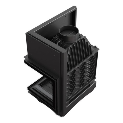 Угловая правая дровяная топка Kratki Zuzia/P/BS/DECO 