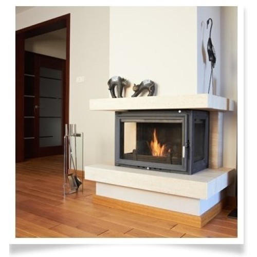 Дровяная топка чугунная Kratki Zuzia LP(стекло слева-справа) 