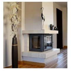 Дровяная каминная топка встраиваемая Kratki Zuzia L(стекло слева)