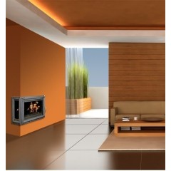 Дровяная каминная топка встраиваемая Kratki Zuzia L(стекло слева)