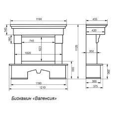 Напольный биокамин Firebird ВАЛЕНСИЯ, темный дуб