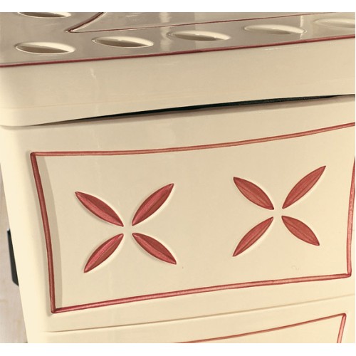 Дровяная печь La Nordica Nicoletta Forno EVO SAM (бежевый с красным) 