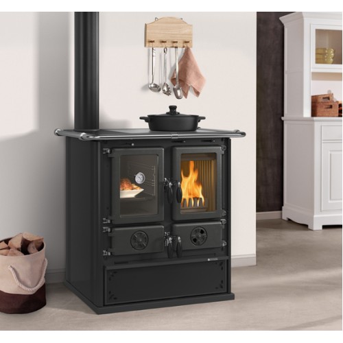 Дровяная печь La Nordica ROSETTA SINISTRA STEEL ANTRACITE (черный) 