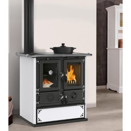 Дровяная печь La Nordica ROSETTA SINISTRA STEEL BIANCO PUNTINATO (белый) 