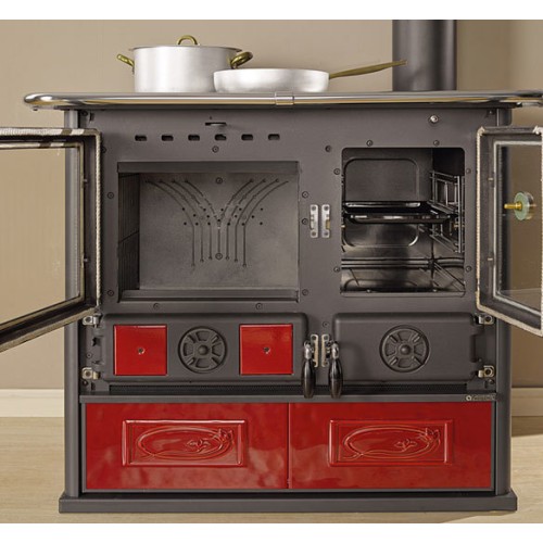 Дровяная печь La Nordica Rosa Reverse Liberty BO (бордовый) 