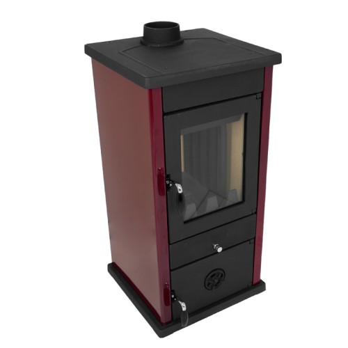 Дровяная печь MBS THERMO VESTA PLUS DARK RED 