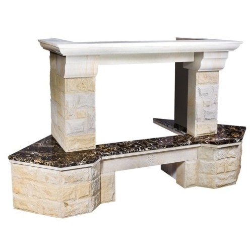 Угловая фронтальная облицовка MadeIra Aster Emperador (Rosso) M c700 