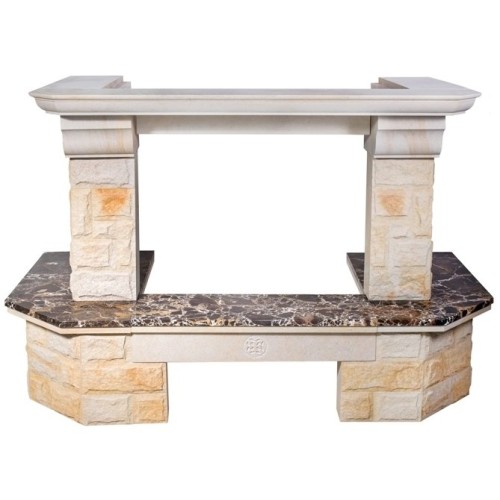 Угловая фронтальная облицовка MadeIra Aster Emperador (Rosso) M c700 