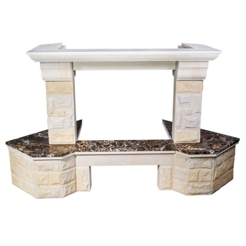 Угловая фронтальная облицовка MadeIra Aster Emperador (Rosso) M c700 