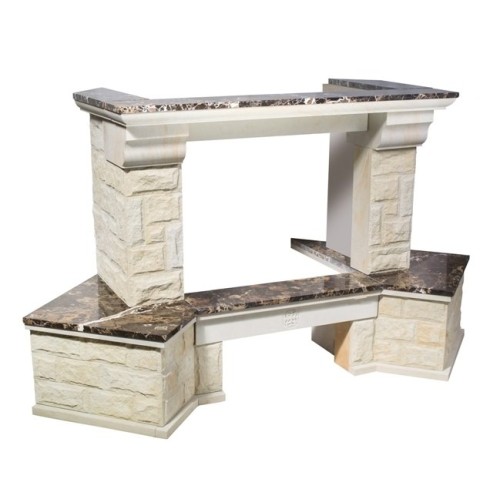 Угловая фронтальная облицовка MadeIra Crocus Emperador (Rosso) M c700 