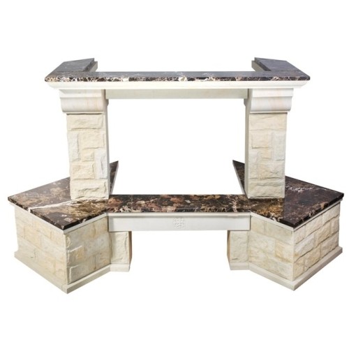 Угловая фронтальная облицовка MadeIra Crocus Emperador (Rosso) M c700 