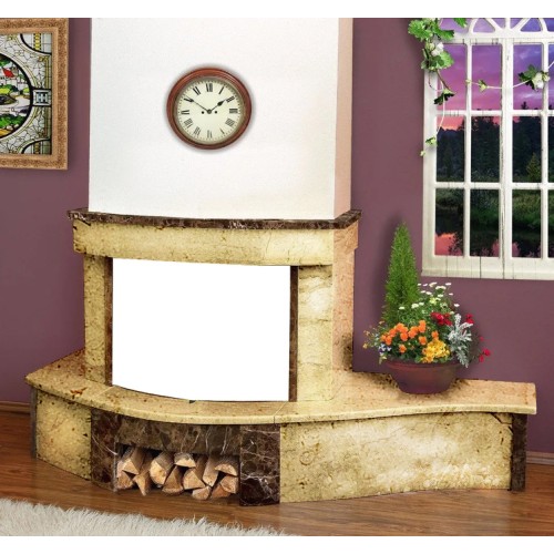 Угловая правая облицовка MadeIra Dominica Sinai pearl, Emperador М с700 