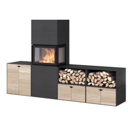 Готовый дровяной каминокомплект Nordpeis Box (топка N-20U, черный) 