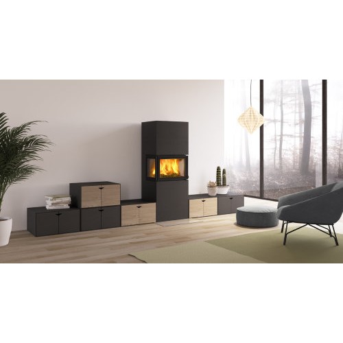 Готовый дровяной каминокомплект Nordpeis Box (топка N-20U, черный) 