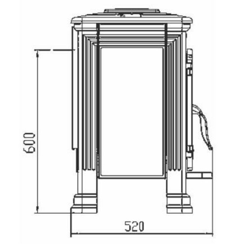 Дровяная печь Plamen TENA N эмалированная, черная 