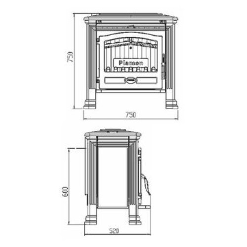 Печь с водяным контуром Plamen TENA Termo 