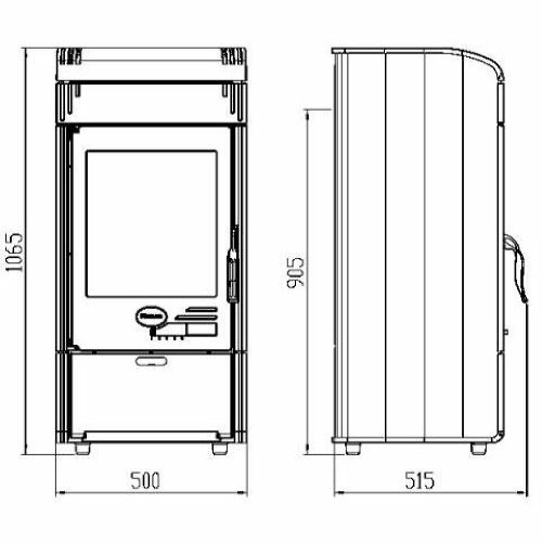 Дровяная печь Plamen VESTA красная 