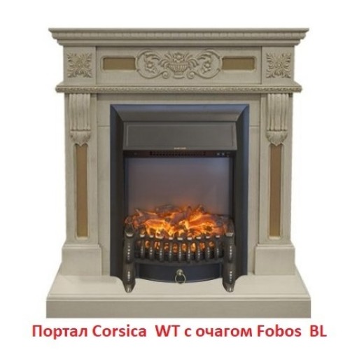 Электрокамин RealFlame Fobos Lux Black (AF65) 