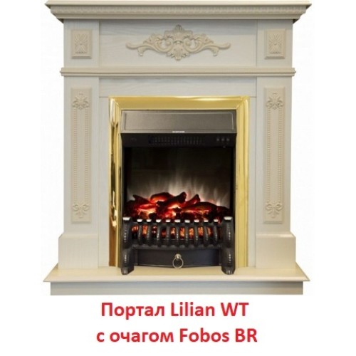 Электрокамин RealFlame Fobos Lux Brass 