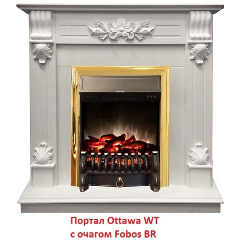 Электрокамин RealFlame Fobos Lux Brass 