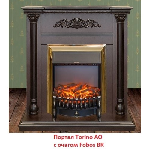 Электрокамин RealFlame Fobos Lux Brass 