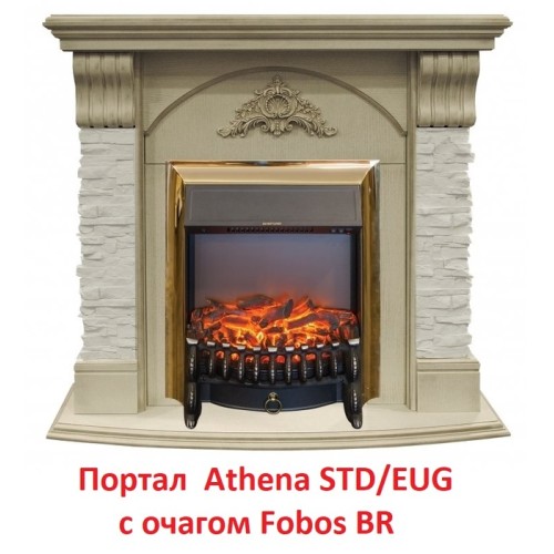 Электрокамин RealFlame Fobos Lux Brass 