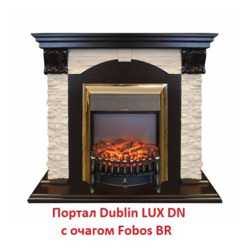 Электрокамин RealFlame Fobos Lux Brass 