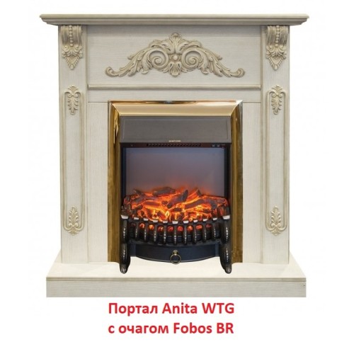 Электрокамин RealFlame Fobos Lux Brass 