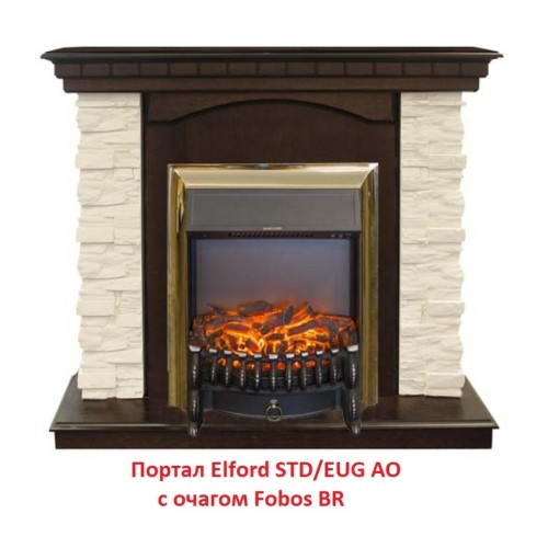 Электрокамин RealFlame Fobos Lux Brass 