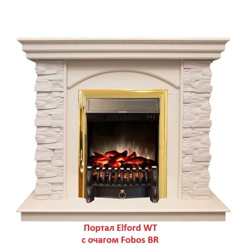 Электрокамин RealFlame Fobos Lux Brass 