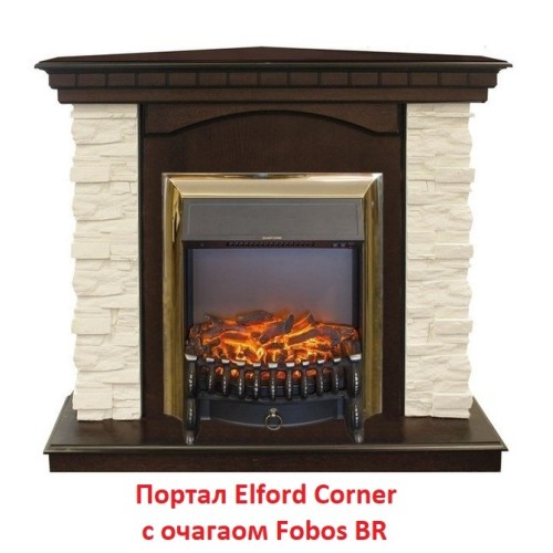 Электрокамин RealFlame Fobos Lux Brass 