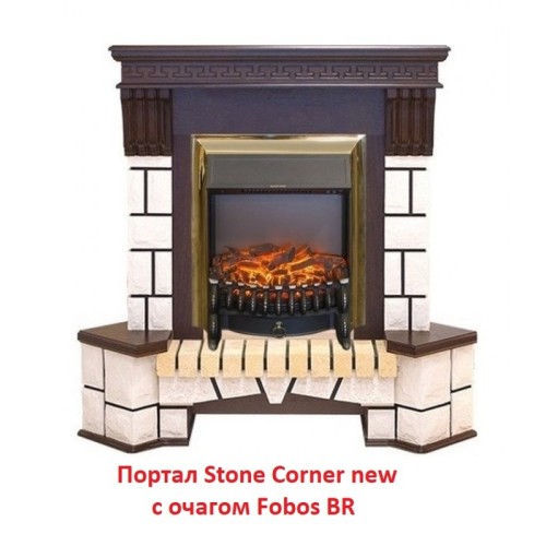 Электрокамин RealFlame Fobos Lux Brass 