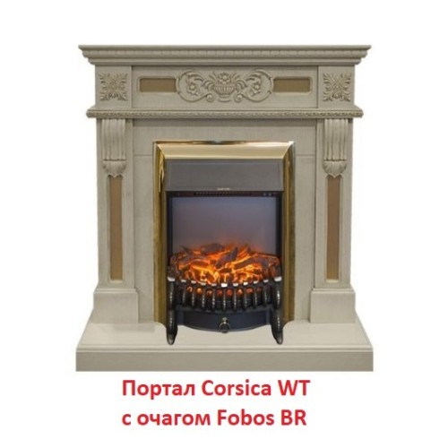 Электрокамин RealFlame Fobos Lux Brass 