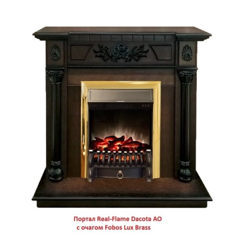 Электрокамин RealFlame Fobos Lux Brass 